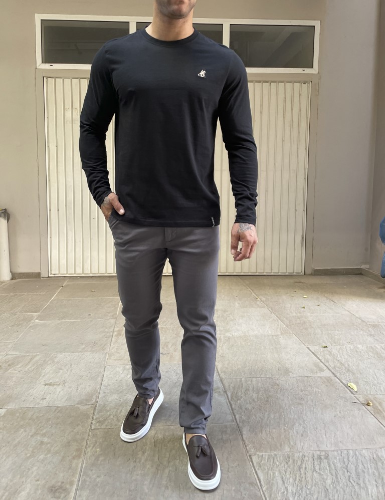 U.S Grand Polo ανδρική μαύρη μακρυμάνικη μπλούζα US42603MB φωτογραφία